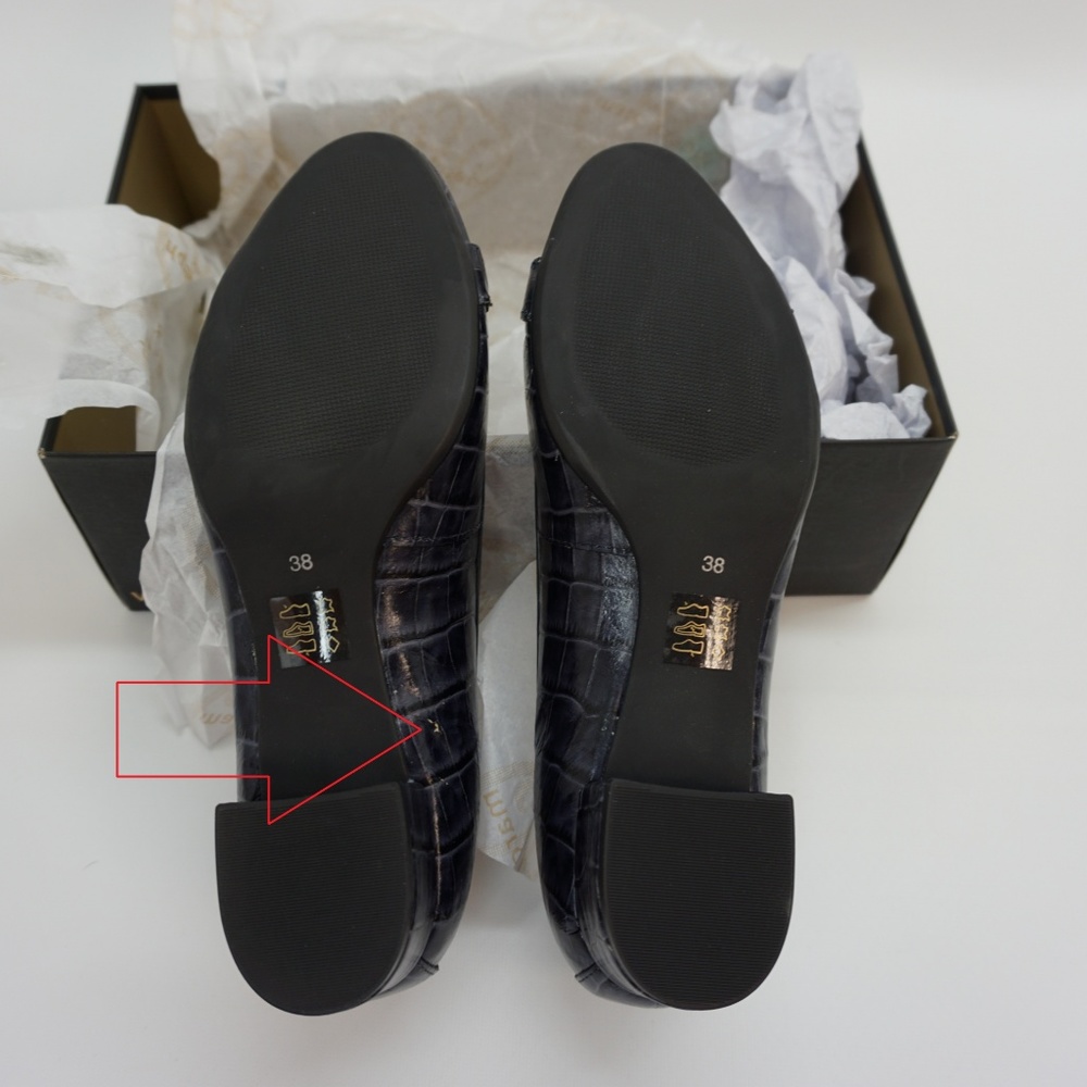 Marc Joseph New York  Croco Embossed Pumps Navy 38 - Picture 8 of 8
